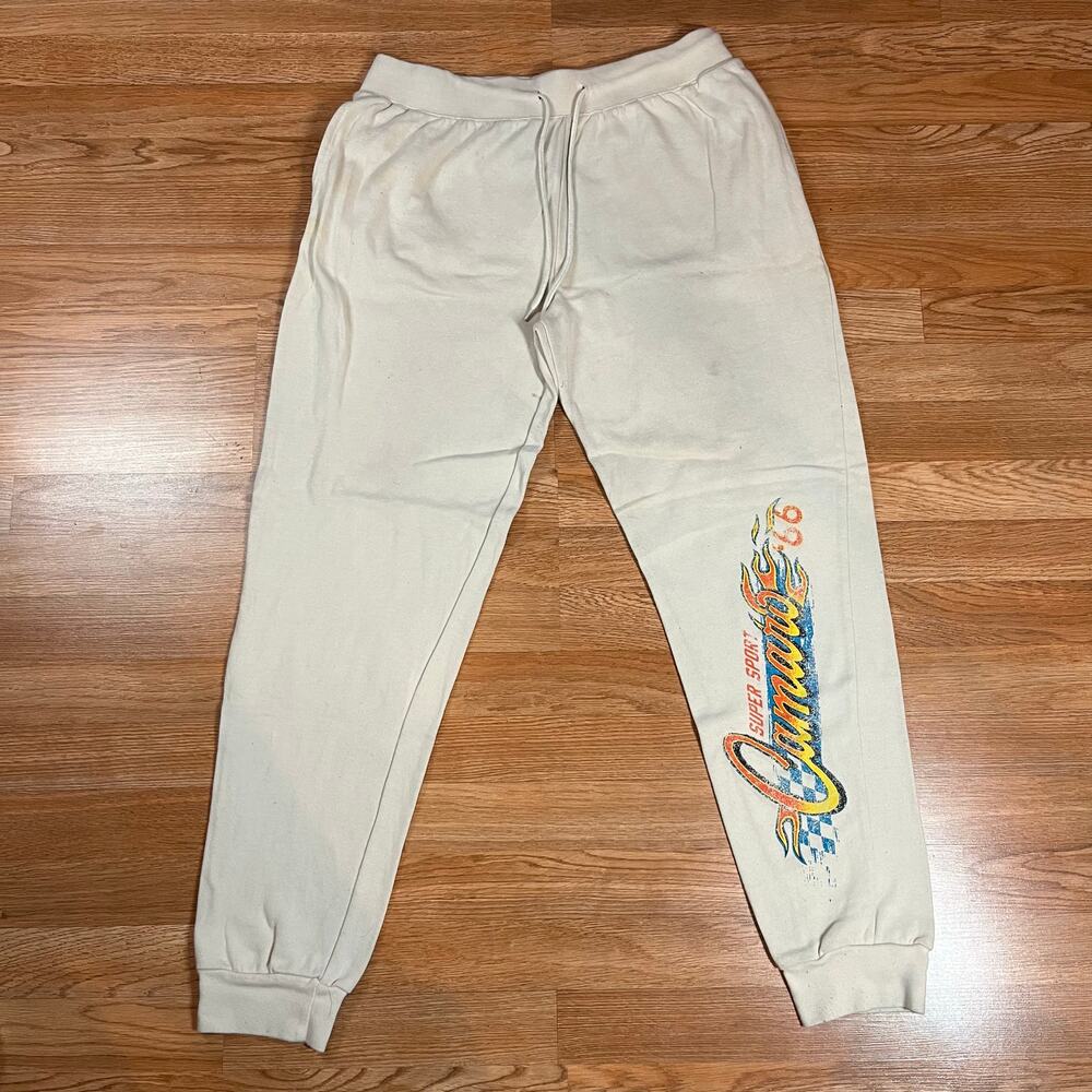 GM Chevy Camaro SS Super Sport Sweatpants Joggers Adult Men’s Large Beige